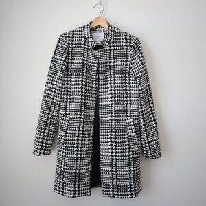 Carolina Belle Houndstooth Plaid Textured Coat | S